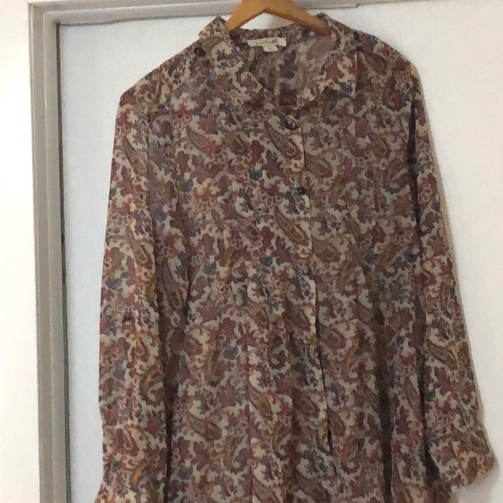 Vintage Simply Noelle Sheer blouse size 8/10-Sm-med - Picture 1 of 7